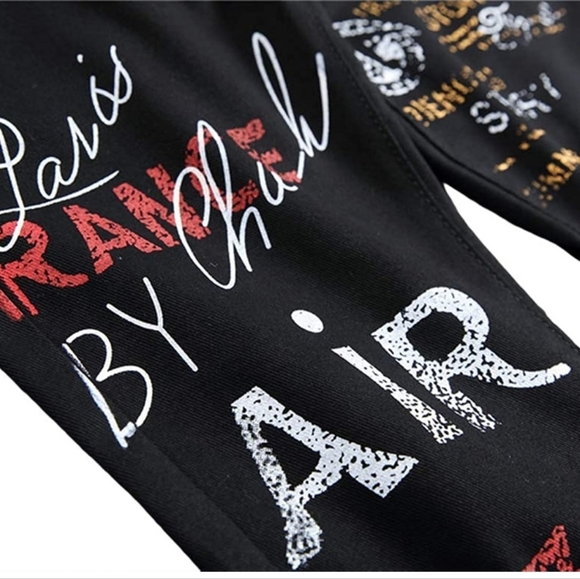 New Mens Painted Designer Slim Fit Jeans Multiple Sizes - Picture 3 of 3